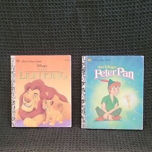 Set of 2 Little Golden Books: The Lion King & Peter Pan
